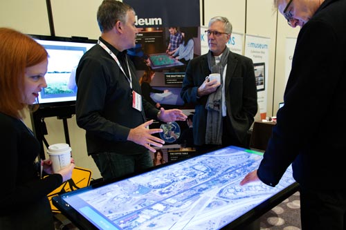 Ideum multitouch tables used for trade shows, events and interactive development.